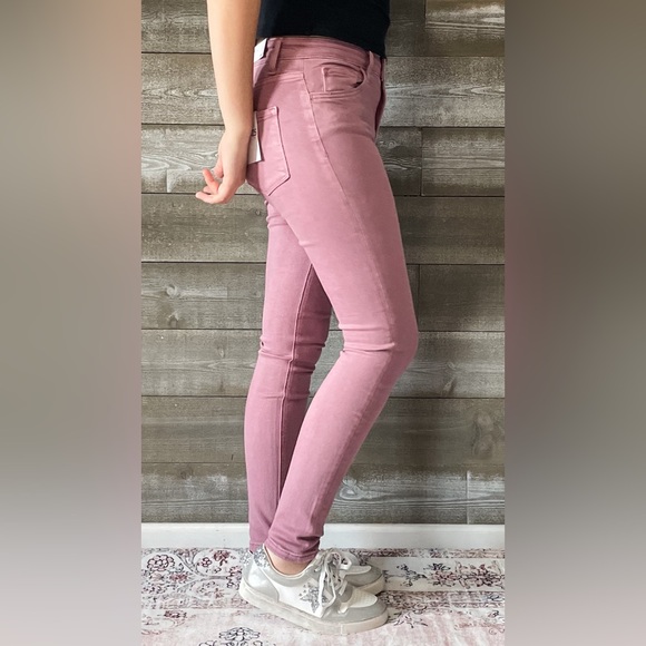 vervet denim haylie high rise ankle length skinny jeans wistful mauve V3499WMV - Picture 5 of 11